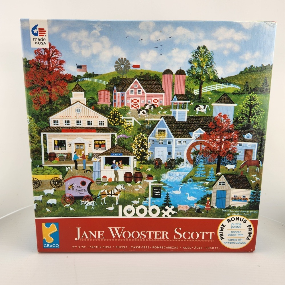 NIB Ceaco "Sweet Corn and Summer Dreams" Jane Wooster Scott 1000 pc Puzzle